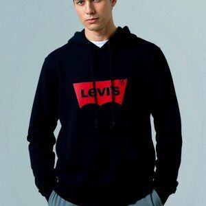 Levi's spellout hoodie mens black hoodie
